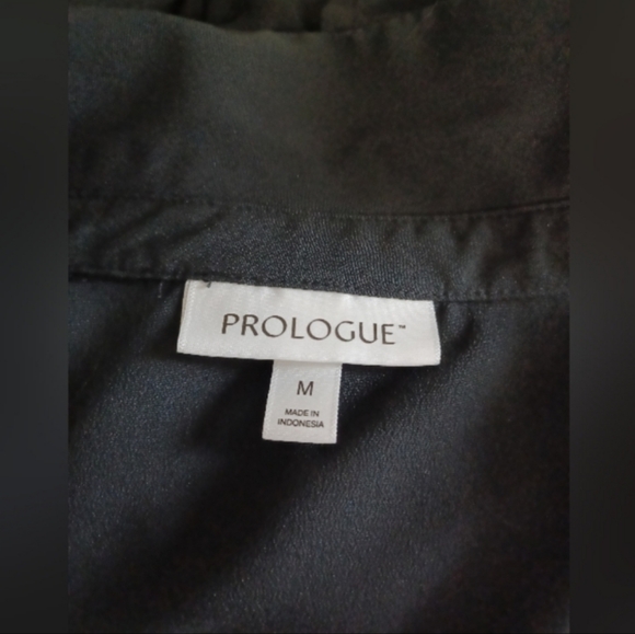 Women's Black Cinched Waist Short Sleeve Top Button Down - Picture 6 of 8